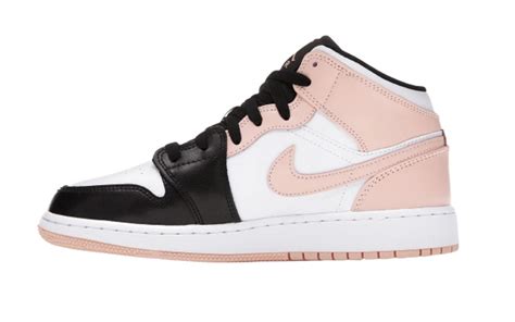 nike air jordan 1 mid dames sneakers wit/zalmroze|jordan 1 mid.